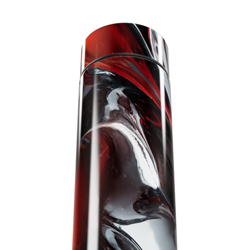 Garrafa Térmica Touch - Vermelha e Preta Marmorizada