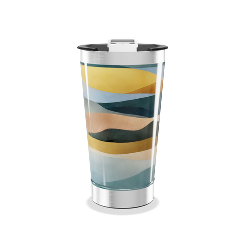 Copo Térmico - Estampa Ondas Coloridas