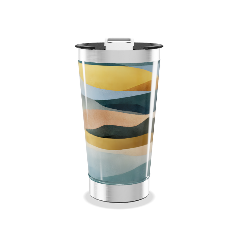 Copo Térmico - Estampa Ondas Coloridas