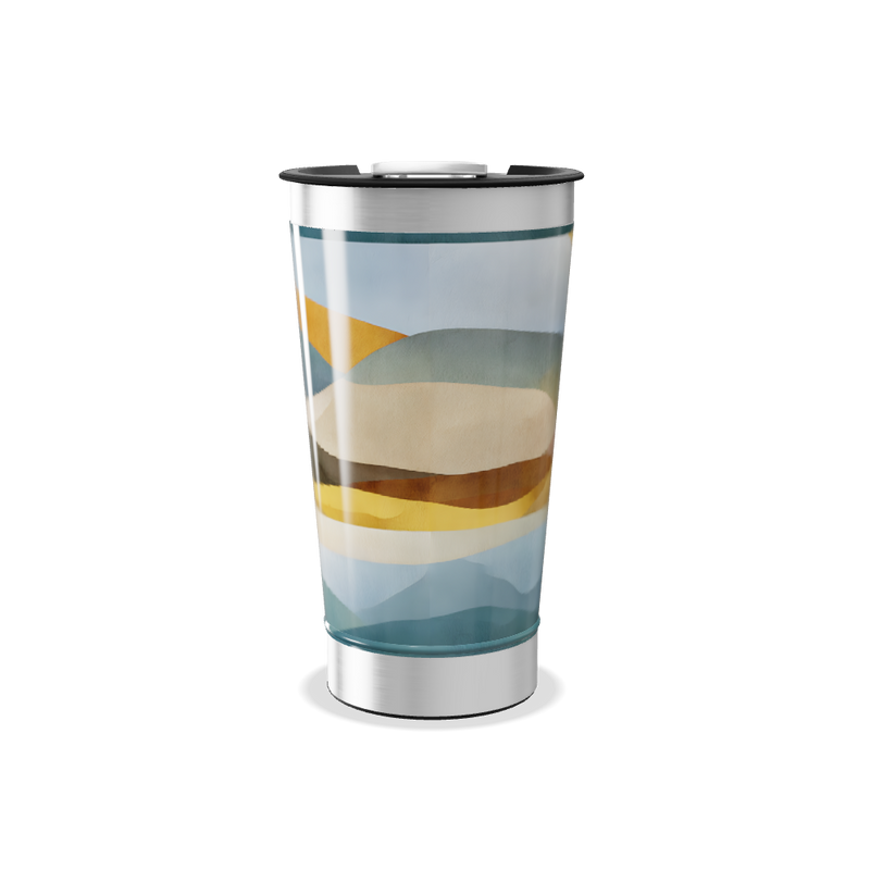 Copo Térmico - Estampa Ondas Coloridas