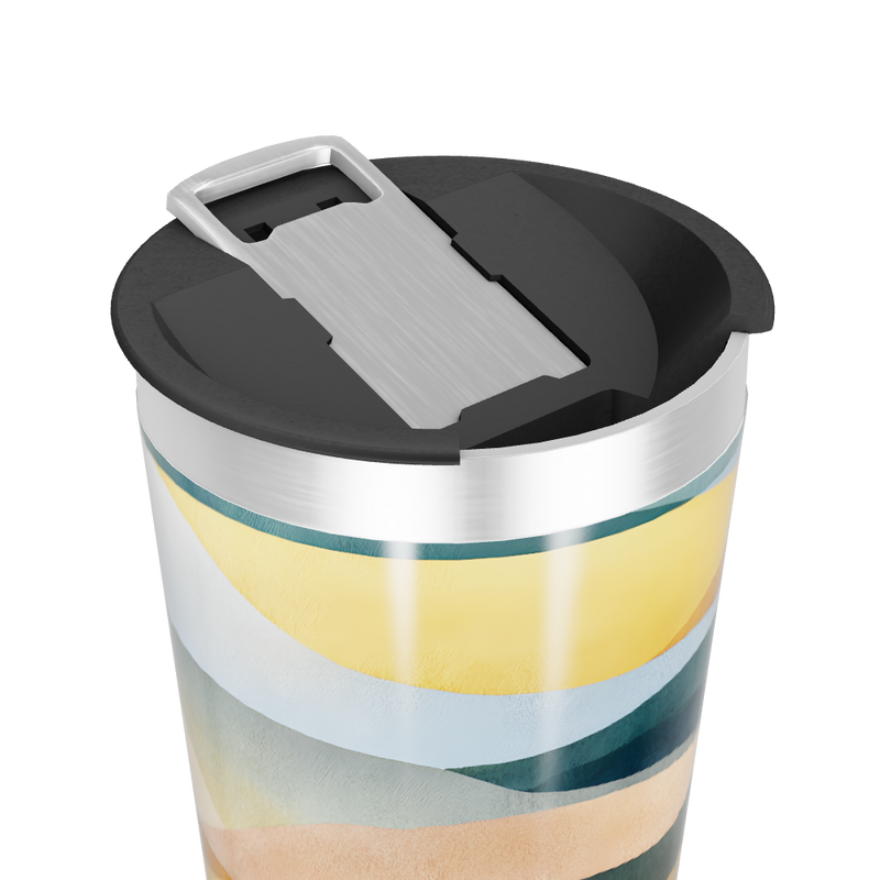 Copo Térmico - Estampa Ondas Coloridas