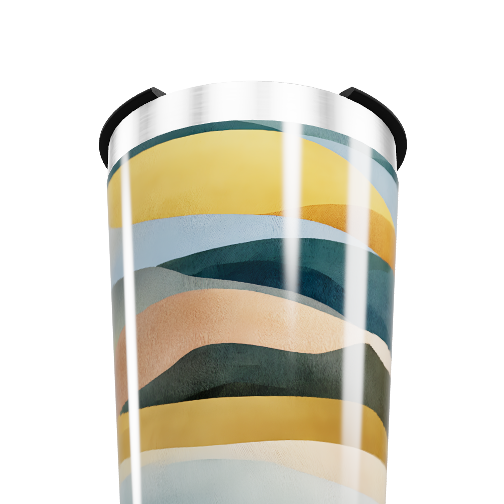 Copo Térmico - Estampa Ondas Coloridas