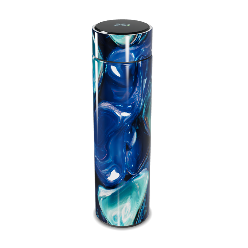 Garrafa Térmica Touch - Azul Marmorizada Inox