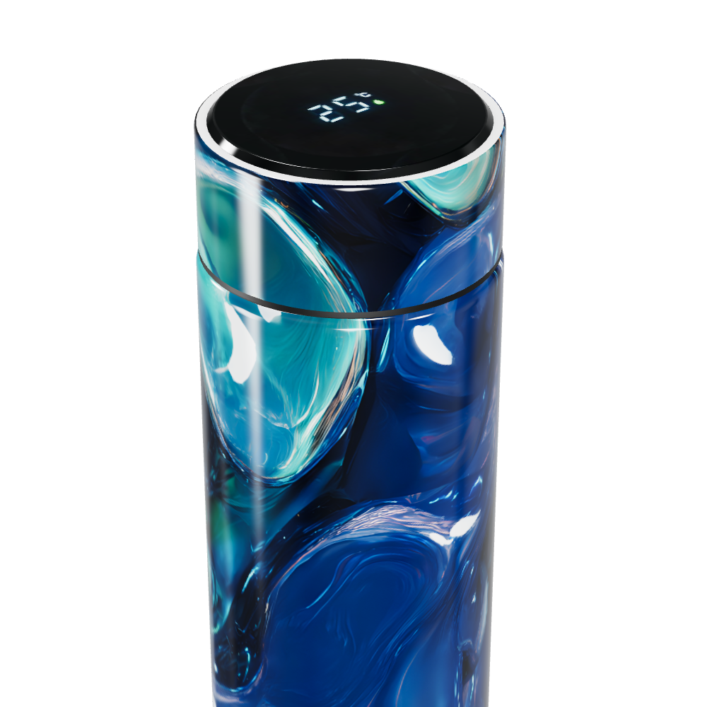 Garrafa Térmica Touch - Azul Marmorizada Inox