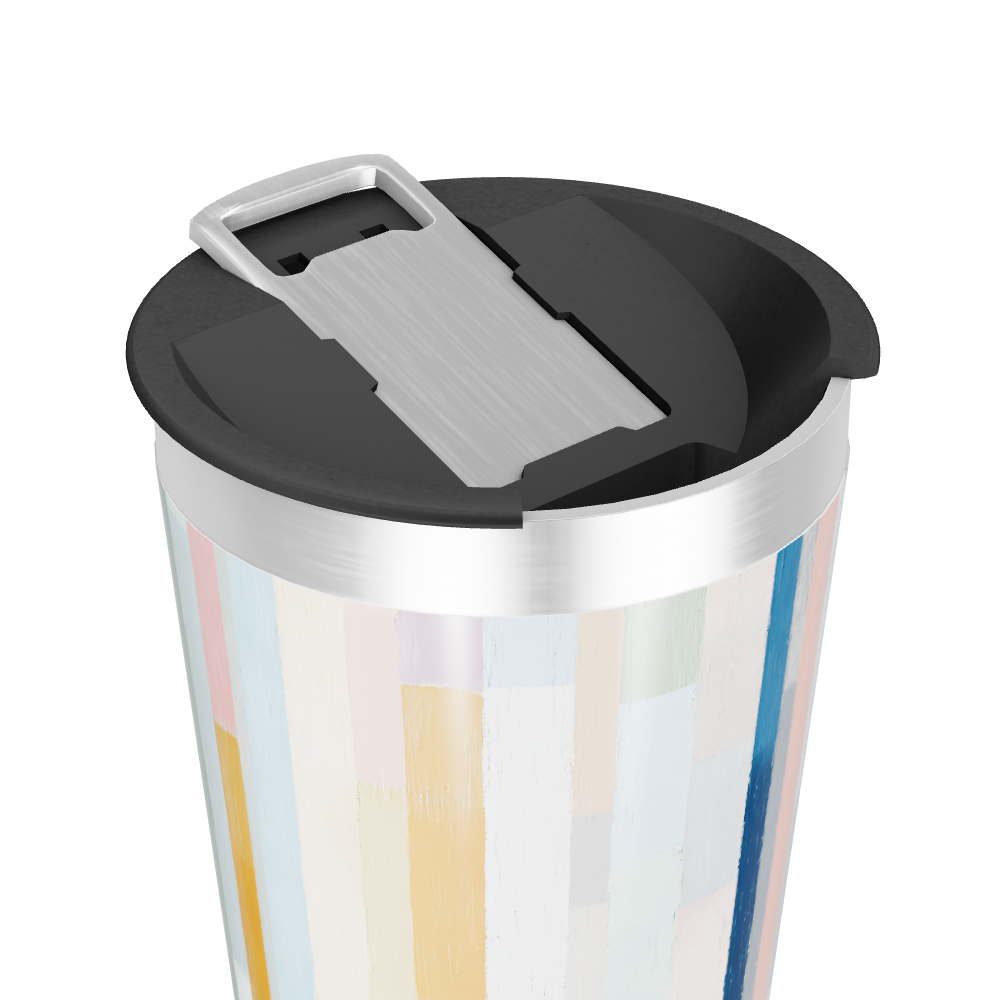 Copo Térmico - Listrado Multicolorido Inox