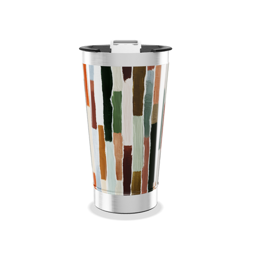 Copo Térmico - Estampa Listrada Colorida