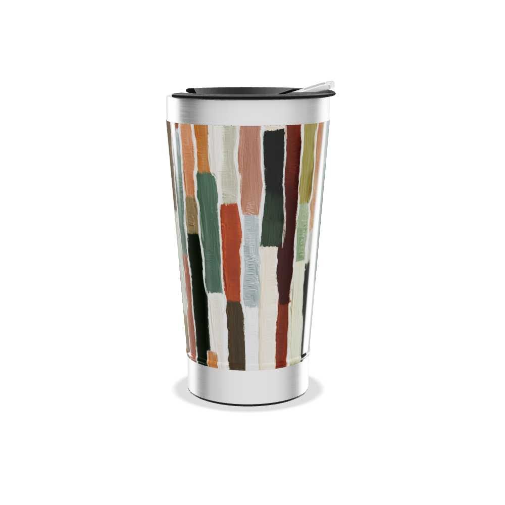 Copo Térmico - Estampa Listrada Colorida