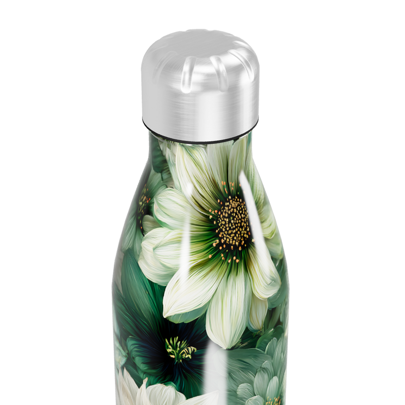 Garrafa Inox - Floral Verde