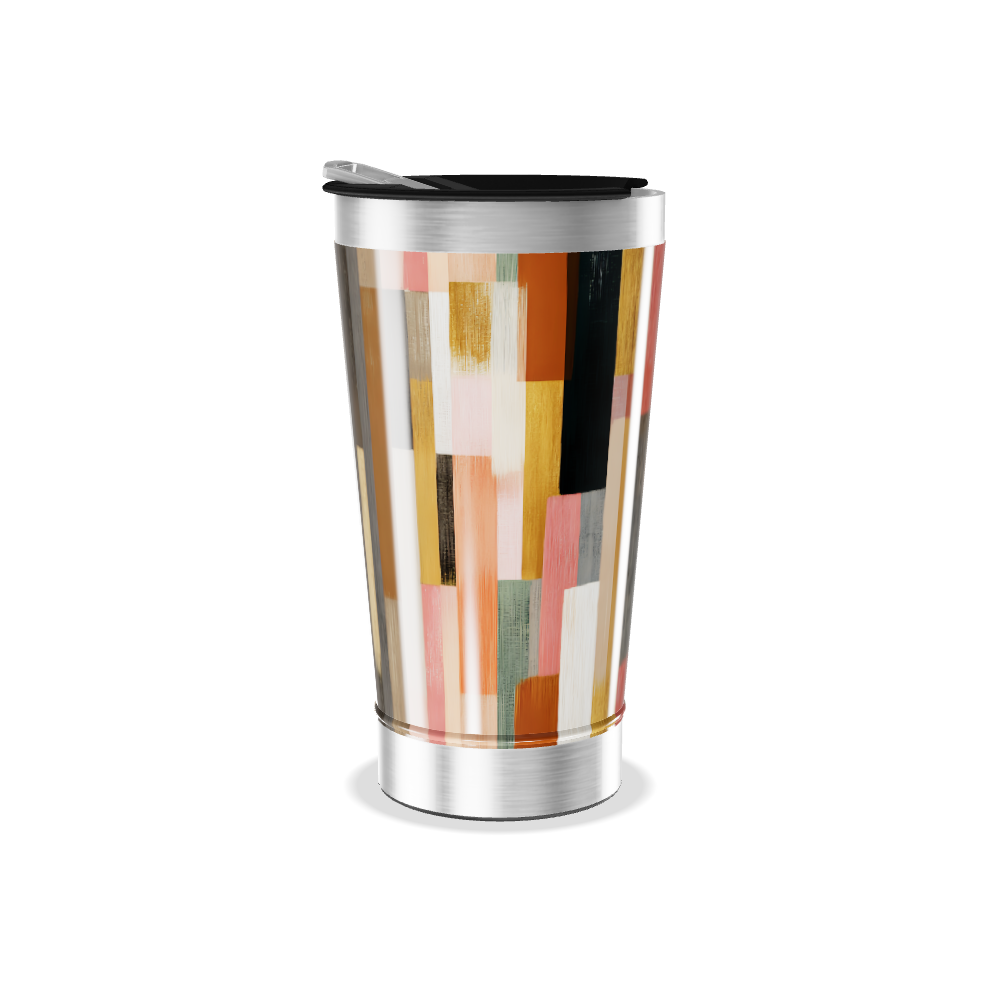 Copo Térmico - Estampa Colorida Abstrata