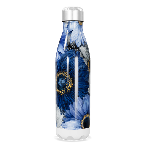 Garrafa Inox - Floral Azul