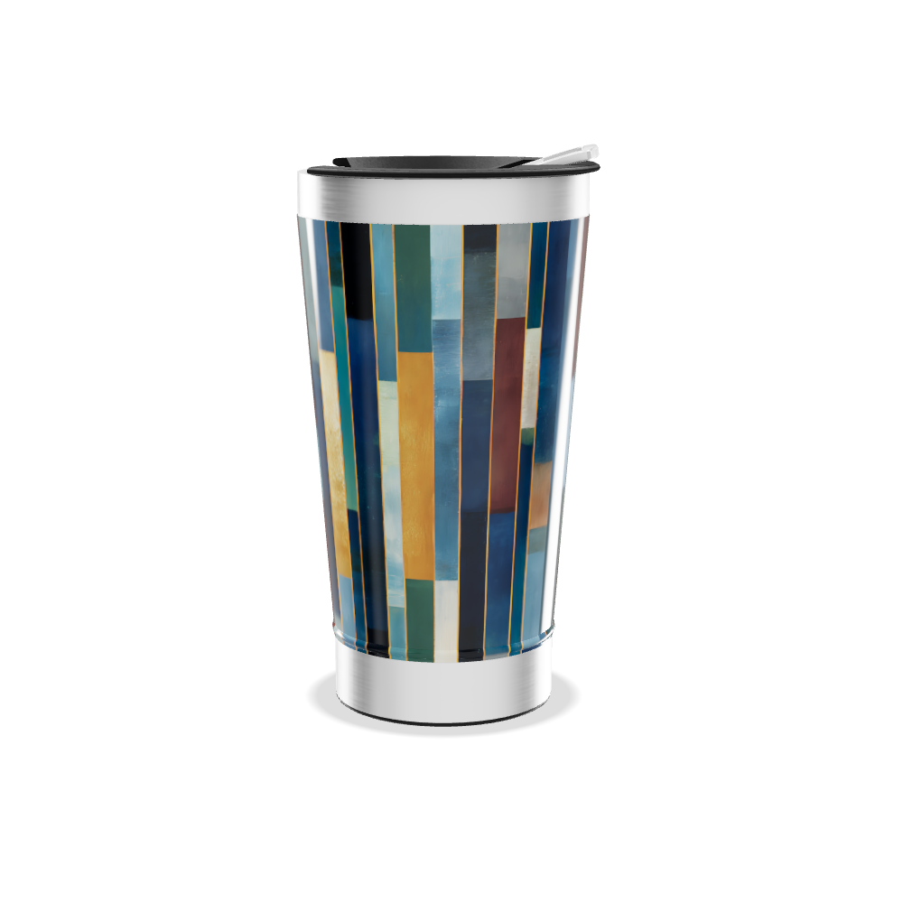Copo Térmico - Listras Multicoloridas Aço
