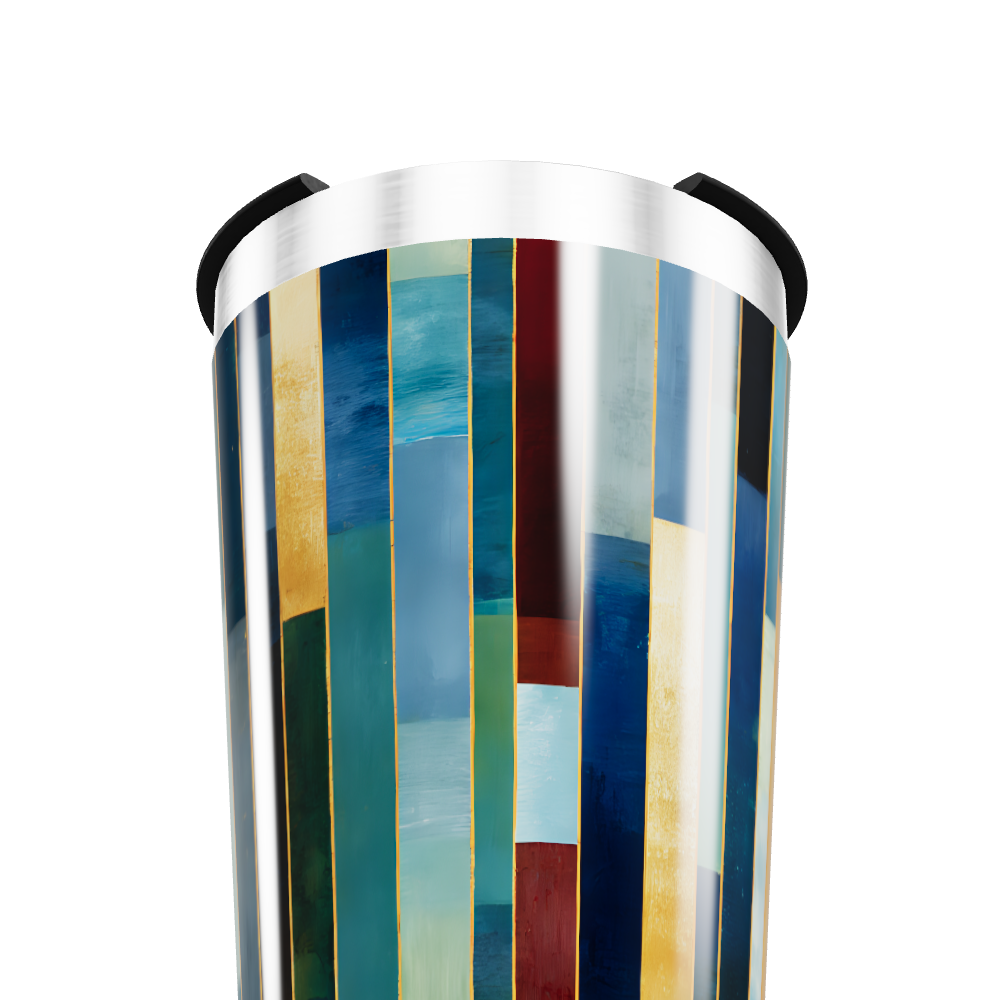 Copo Térmico - Listras Multicoloridas Aço