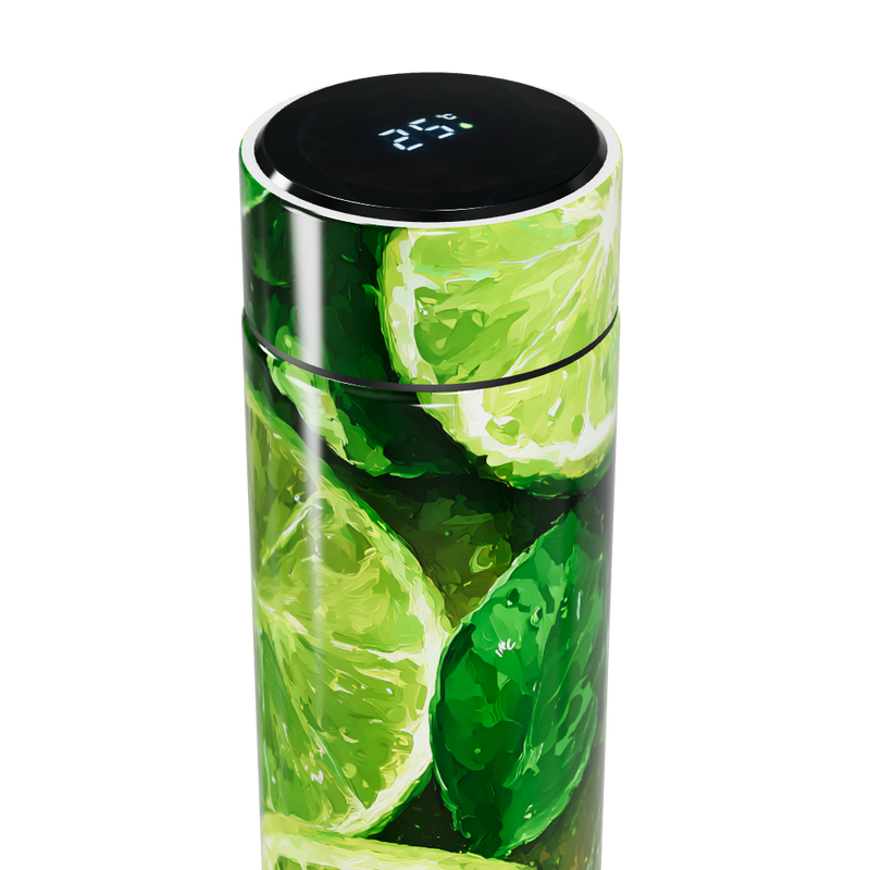 Garrafa Térmica Touch - Estampa Limão Verde