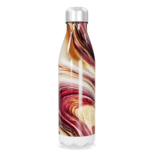 Garrafa Inox Mármore Vermelho 500ml