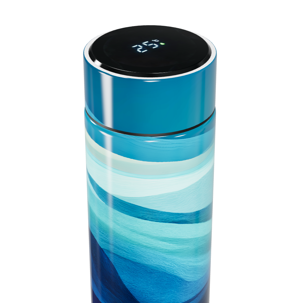 Garrafa Térmica Touch - Azul Ondas