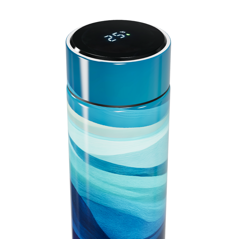 Garrafa Térmica Touch - Azul Ondas