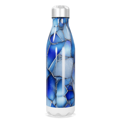 Garrafa Inox Azul - Estampa Vidro Quebrado