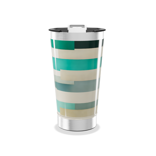 Copo Térmico - Listras Coloridas Aço