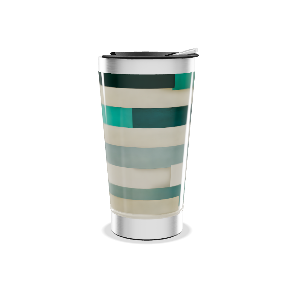 Copo Térmico - Listras Coloridas Aço