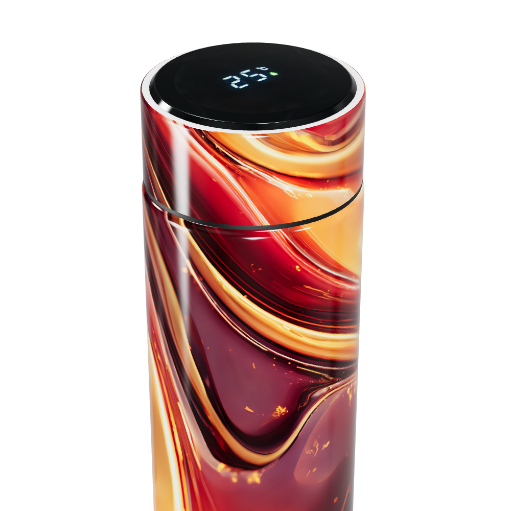 Garrafa Térmica Touch Estampa Abstrata LED