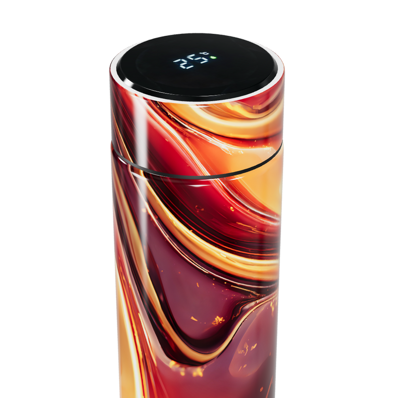 Garrafa Térmica Touch Estampa Abstrata LED