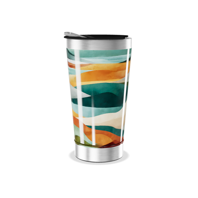 Copo Térmico - Estampa Abstrata Colorida