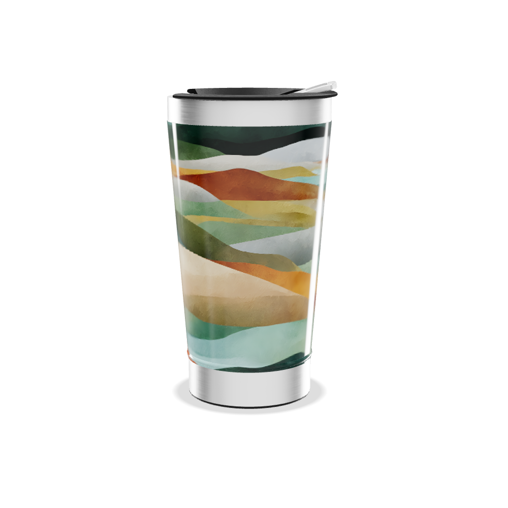Copo Térmico - Estampa Abstrata Colorida