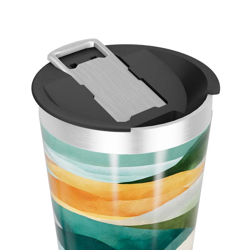 Copo Térmico - Estampa Abstrata Colorida