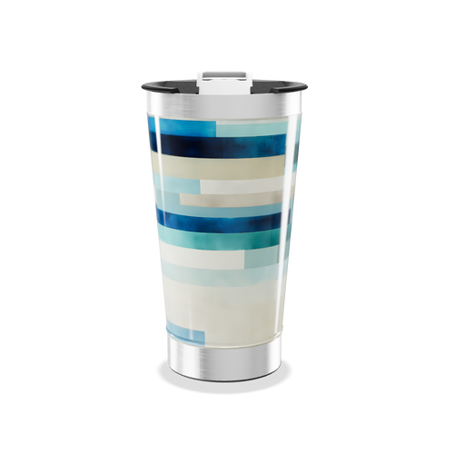 Copo Térmico - Listras Azul Inox