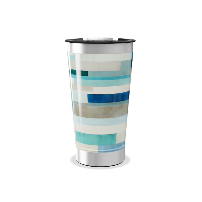 Copo Térmico - Listras Azul Inox