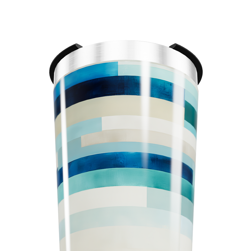 Copo Térmico - Listras Azul Inox