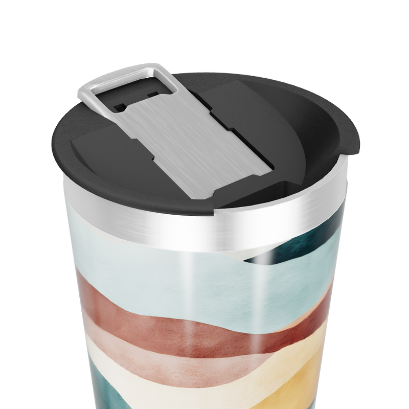 Copo Térmico - Estampa Ondas Coloridas