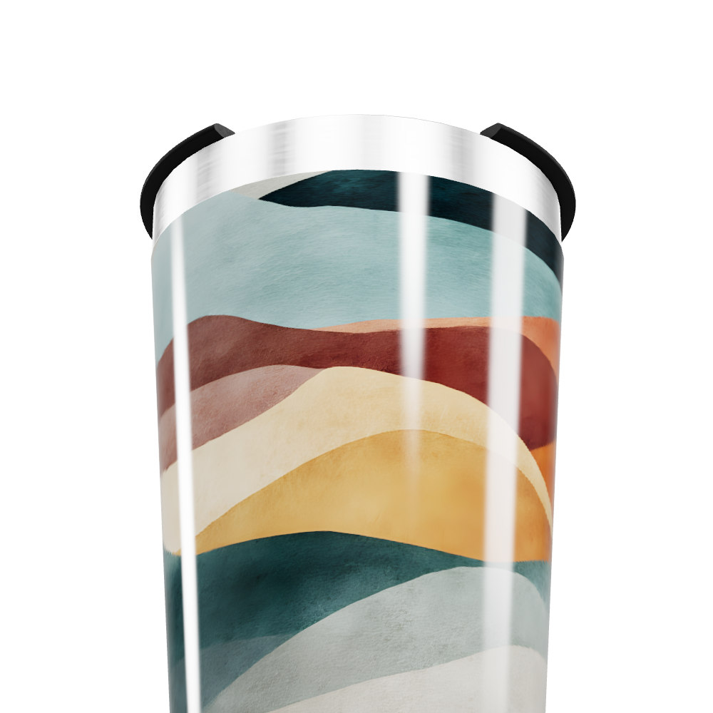 Copo Térmico - Estampa Ondas Coloridas