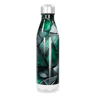 Garrafa Inox - Verde com Estampa Geométrica
