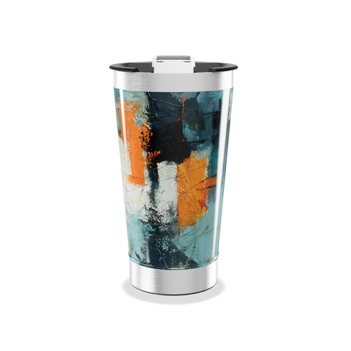 Copo Térmico - Abstrato Colorido Aço Inox