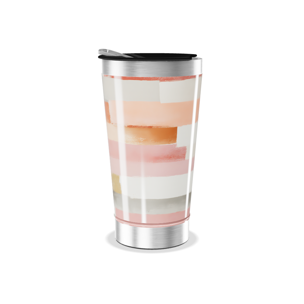 Copo Térmico - Listras Coloridas Aquarela