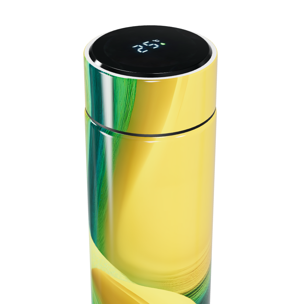 Garrafa Térmica Touch - Amarela com Visor Digital