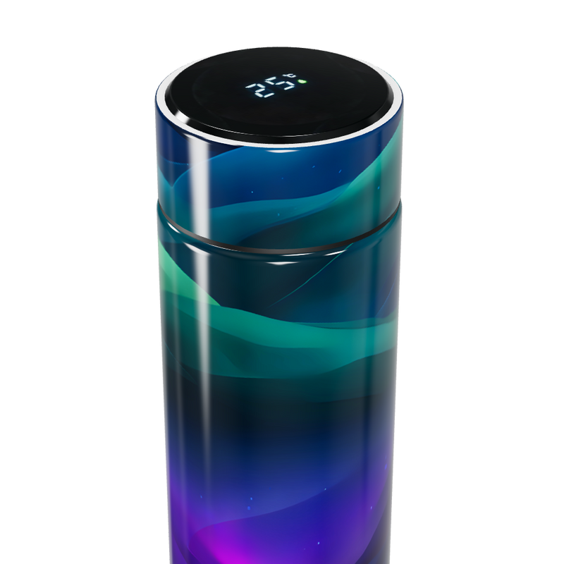 Garrafa Térmica Touch - Estampa Aurora Boreal