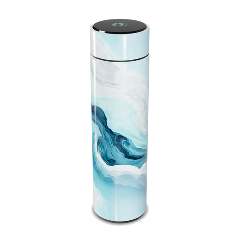 Garrafa Térmica Touch - Azul Mármore Digital