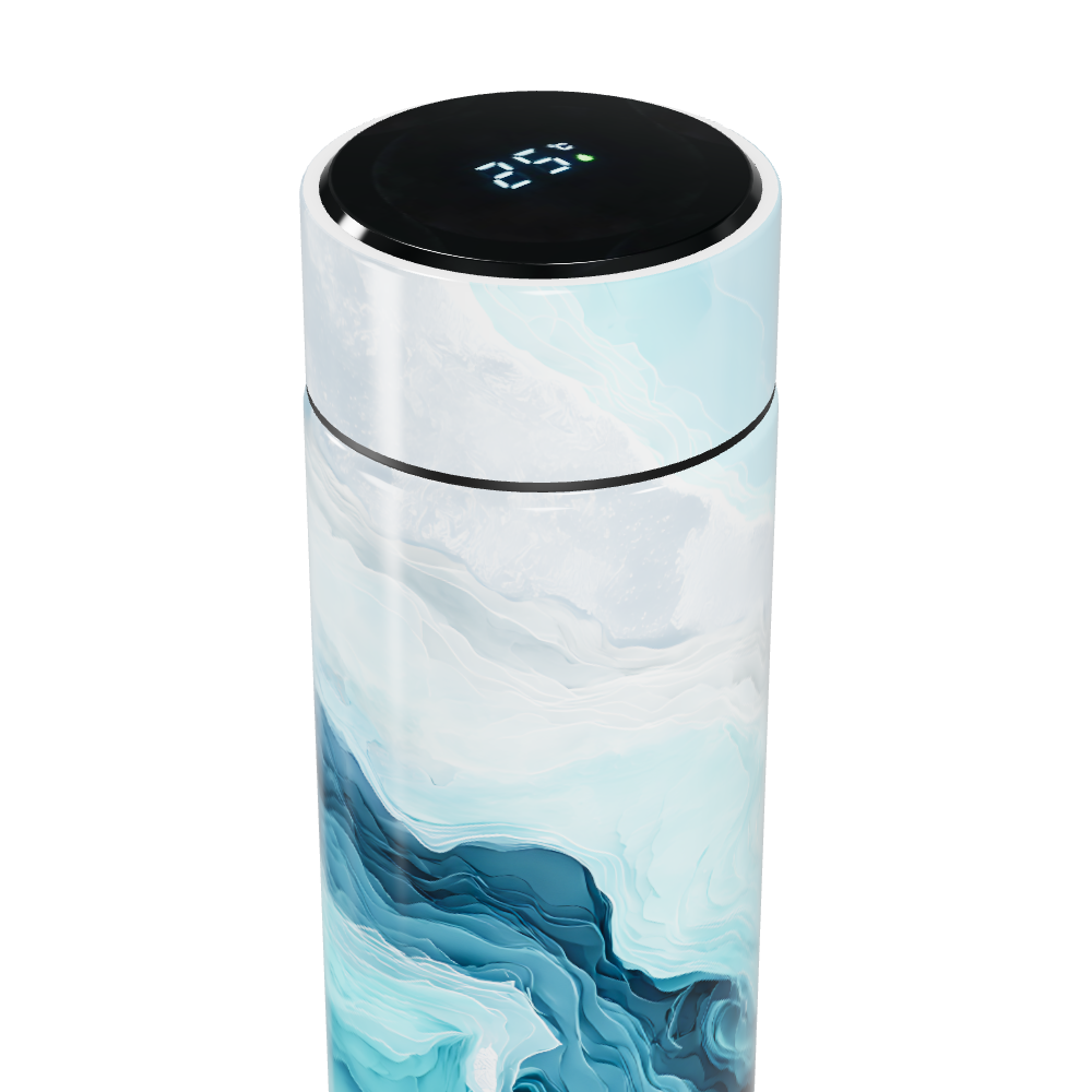 Garrafa Térmica Touch - Azul Mármore Digital