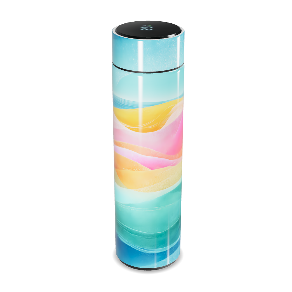 Garrafa Térmica Touch - Colorida com Faixas