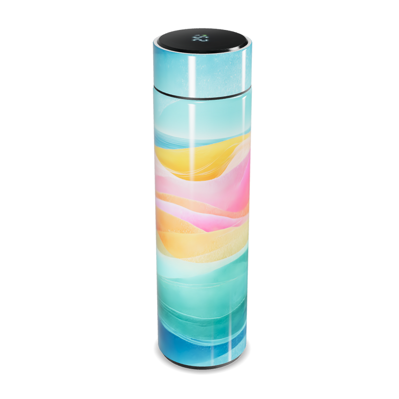 Garrafa Térmica Touch - Colorida com Faixas