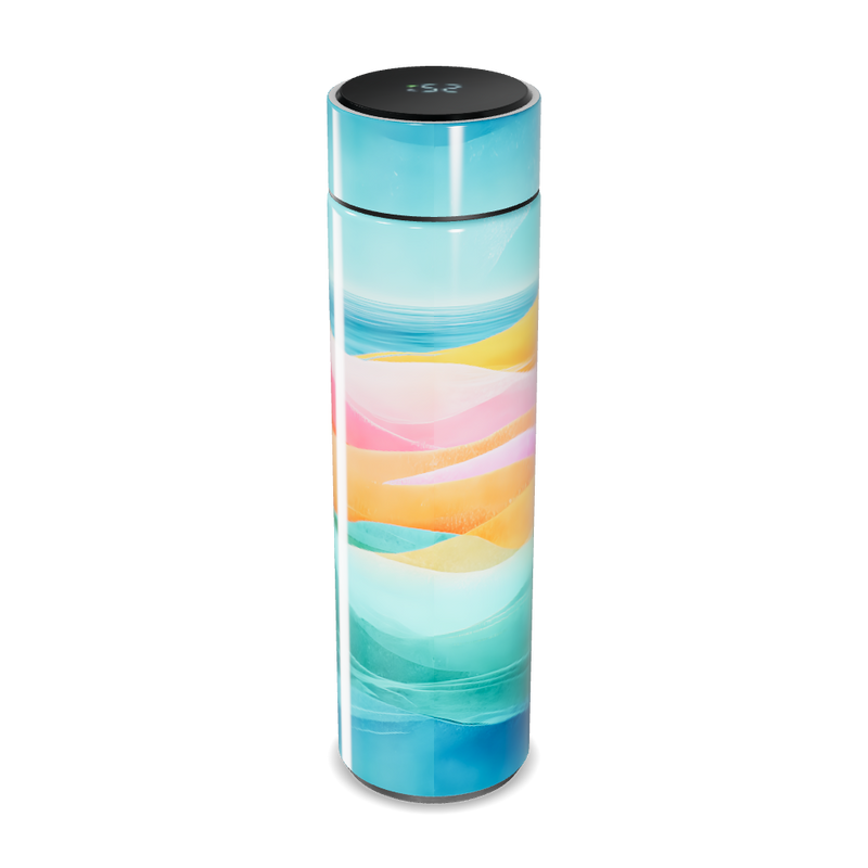 Garrafa Térmica Touch - Colorida com Faixas