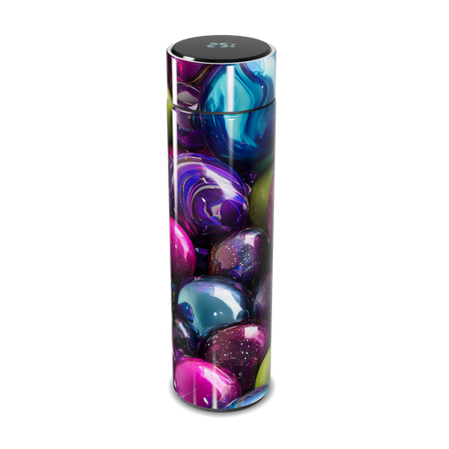 Garrafa Térmica Touch - Colorida com Estampa Abstrata