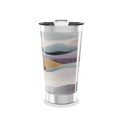 Copo Térmico - Estampa Ondas Coloridas