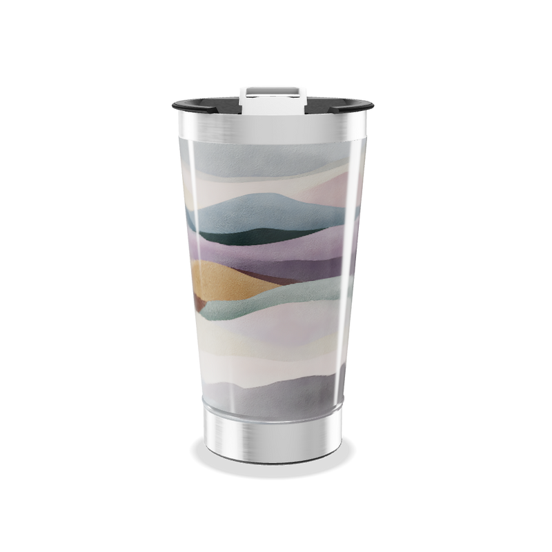 Copo Térmico - Estampa Ondas Coloridas