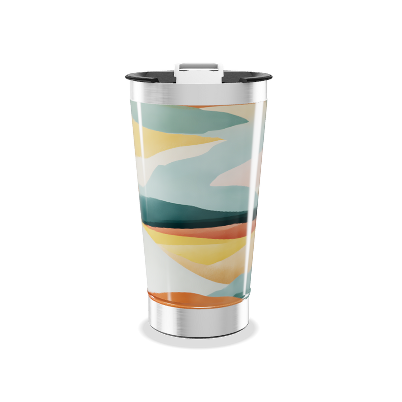 Copo Térmico - Estampa Abstrata Colorida