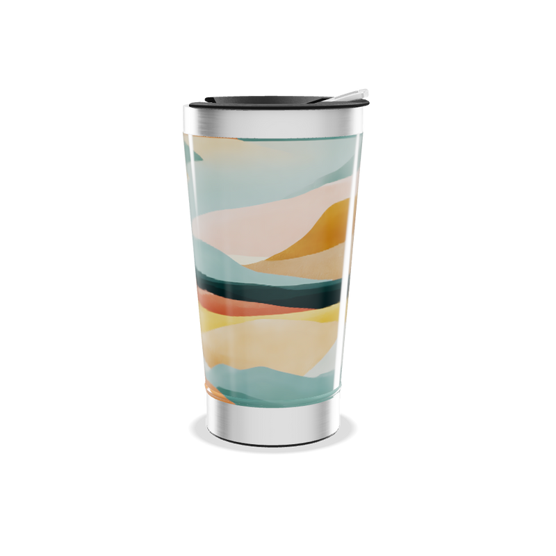 Copo Térmico - Estampa Abstrata Colorida