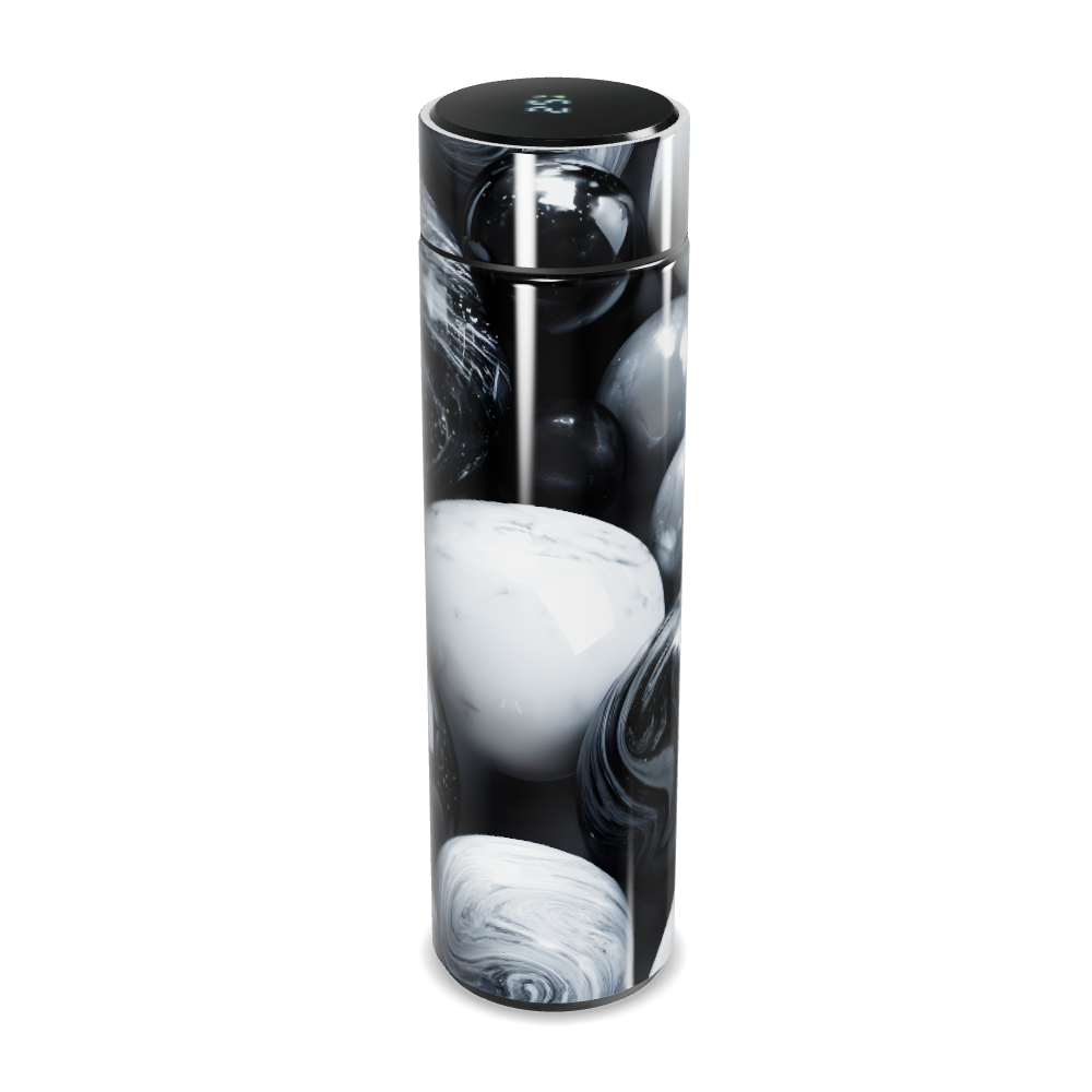 Garrafa Térmica Touch - Mármore Preto e Branco