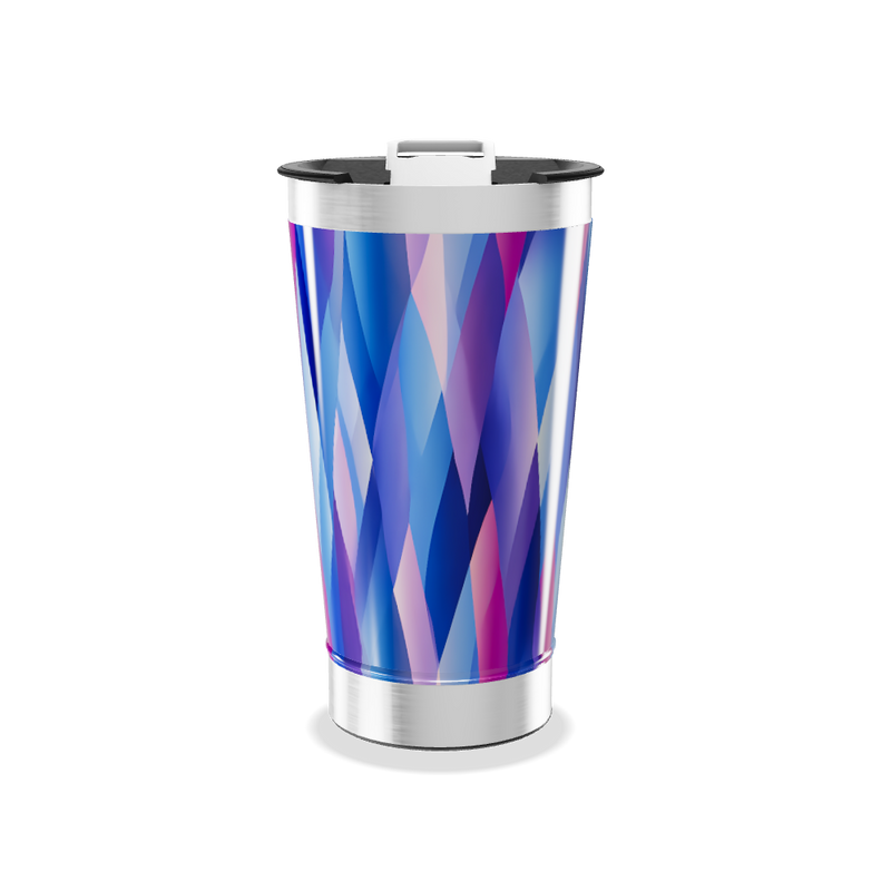 Copo Térmico - Geométrico Azul Aço Inox